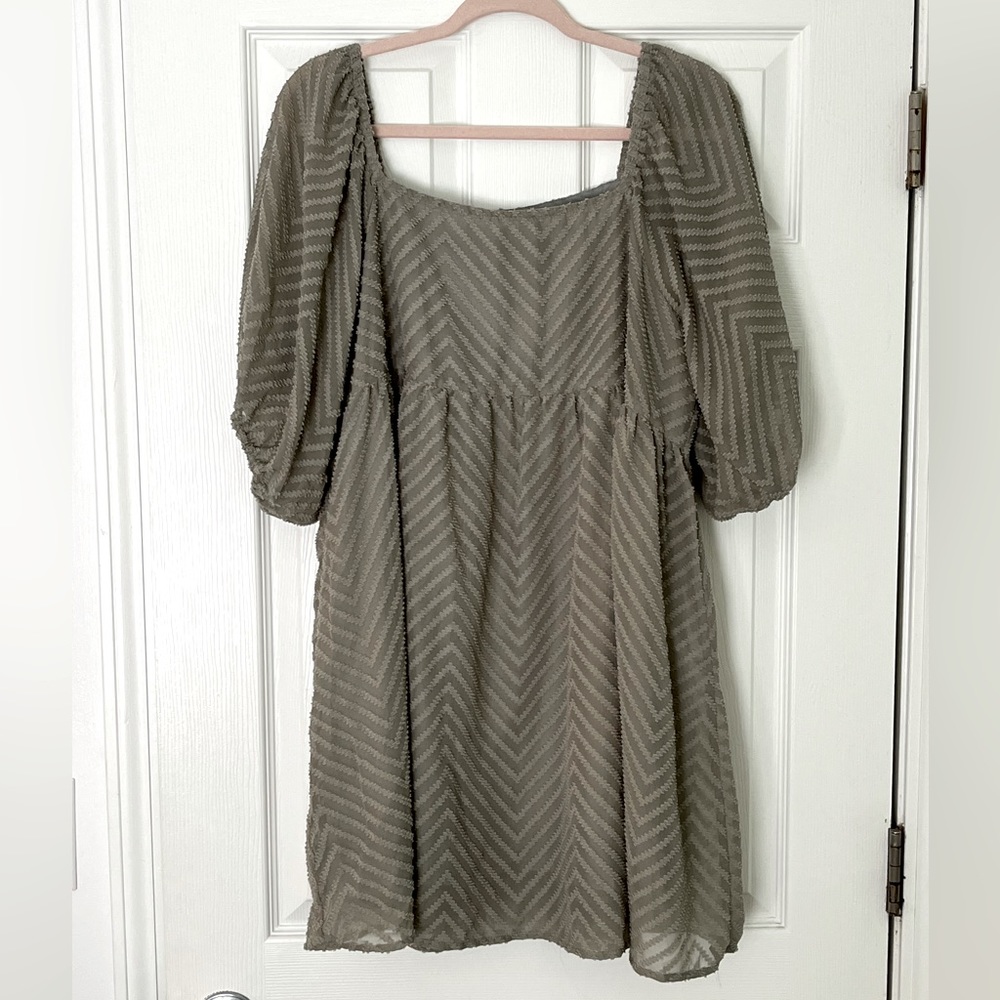 Sage green mini dress